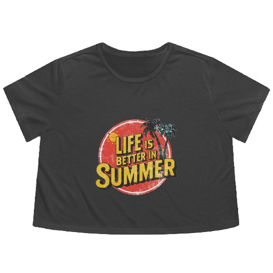 Brainy Yet Bored Flowy Cropped Tees