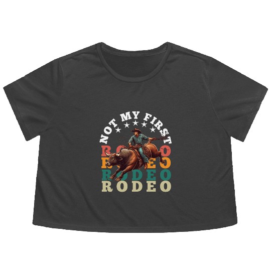 Not My First Rodeo Flowy Cropped Tees