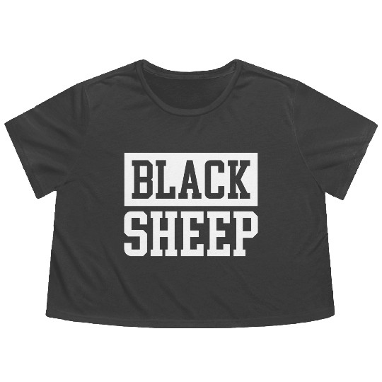 Black Sheep Flowy Cropped Tees