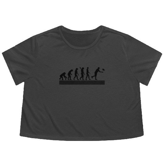Disc Golf Evolution disc golf player Flowy Cropped Tees