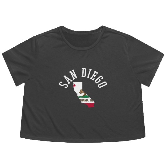 San Diego Patriot USA Flag - Pride & Freedom Flowy Cropped Tees