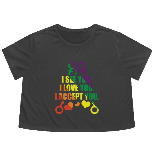 Pride month LGBTQ Flowy Cropped Tees