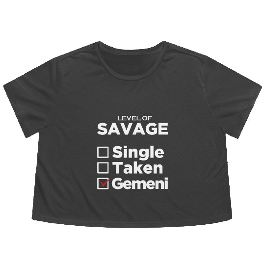 Zodiac Single Taken Gemini Flowy Cropped Tees