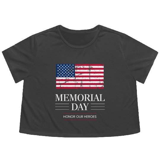 Memorial Day Flowy Cropped Tees