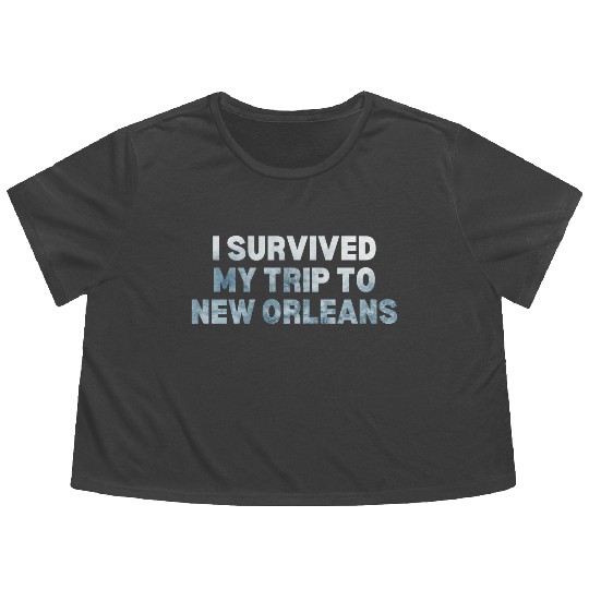 My Trip Traveler Vacation New Orleans Flowy Cropped Tees