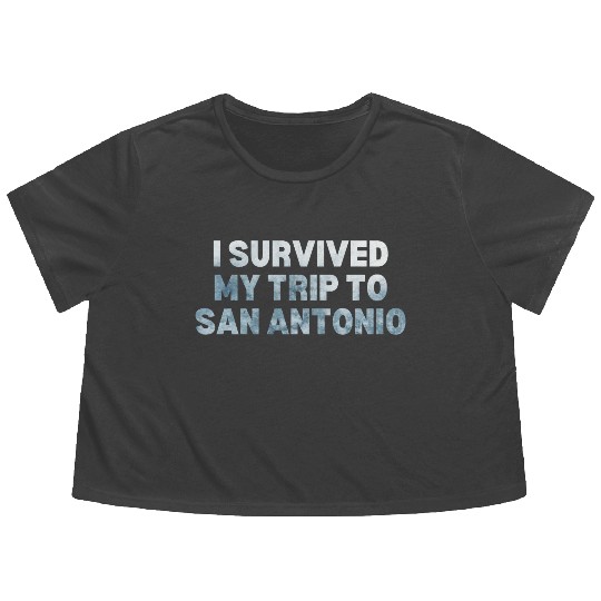 My Trip Traveler Vacation San Antonio Flowy Cropped Tees