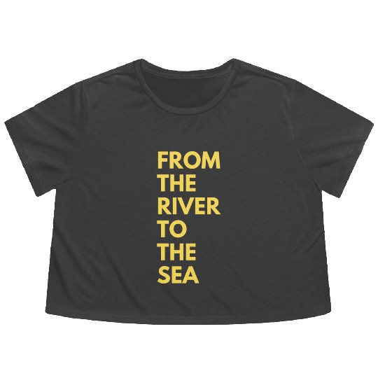 from the river to the sea Flowy Cropped Tees