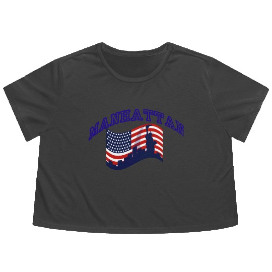 Manhattan usa Flowy Cropped Tees