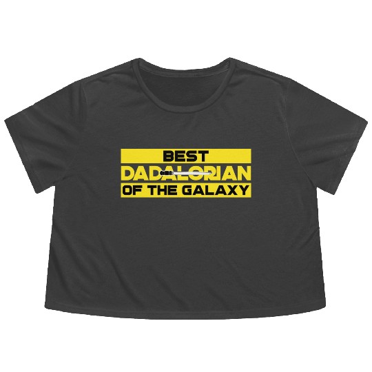 best dadalorian of the galaxy Flowy Cropped Tees