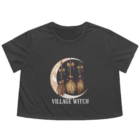 Village Witch Gothic Occult Wicca Pagan Nature Flowy Cropped Tees