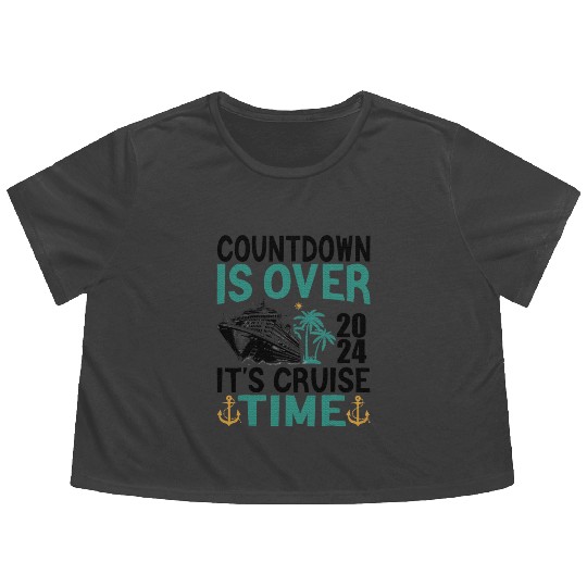 Vintage Cruise Time Flowy Cropped Tees