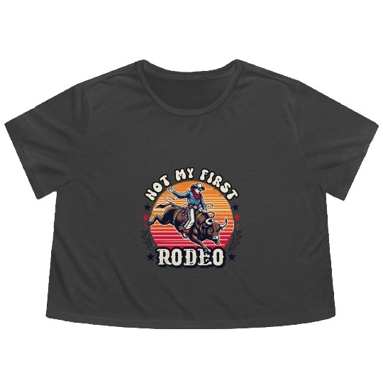 Not My First Rodeo Flowy Cropped Tees