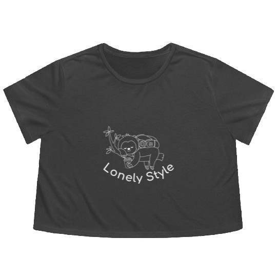 lonely style by naai cheuay white Flowy Cropped Tees