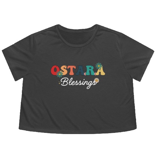 Easter Ostara Eostre - Pagan Witchcraft Spring Flowy Cropped Tees