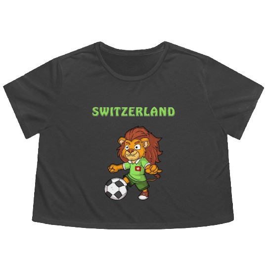 Swiss Fans / Switzerland Lion Flowy Cropped Tees