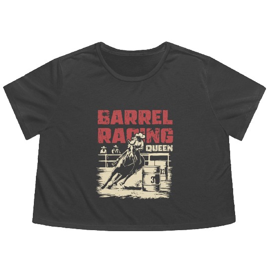 Barrel Racing Gifts Flowy Cropped Tees