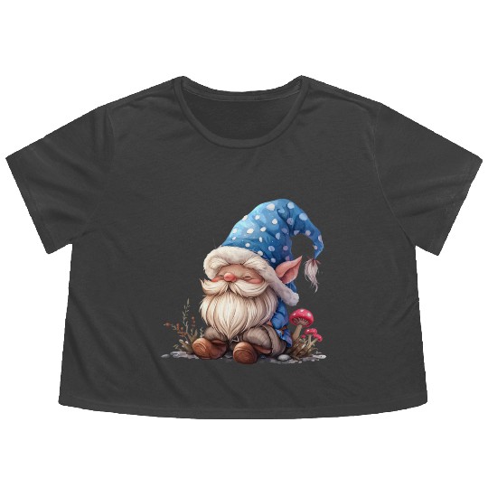 Cute Kawaii Gnomes Clipart, Cute Gnomes PNG Flowy Cropped Tees