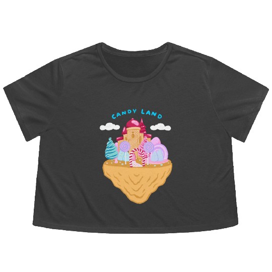 Cute Candy Land Flowy Cropped Tees