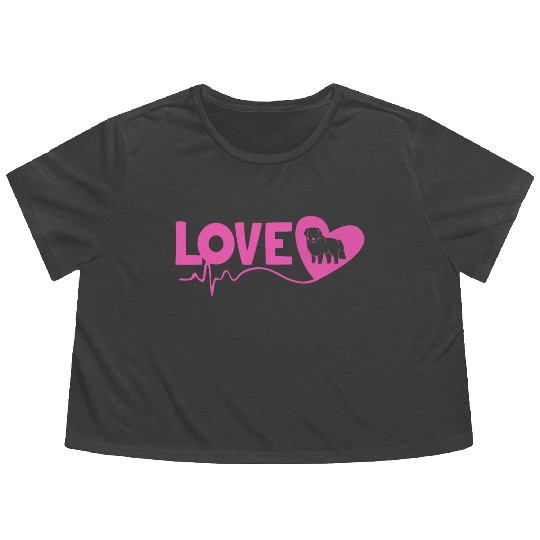 Dog Lover Pet Owner I Love My Great Pyrenees Flowy Cropped Tees