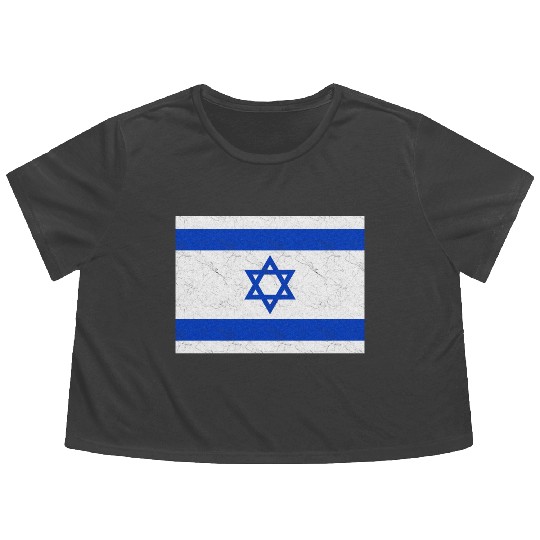 Israel Flag Flowy Cropped Tees
