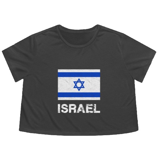 Israel Flag Flowy Cropped Tees