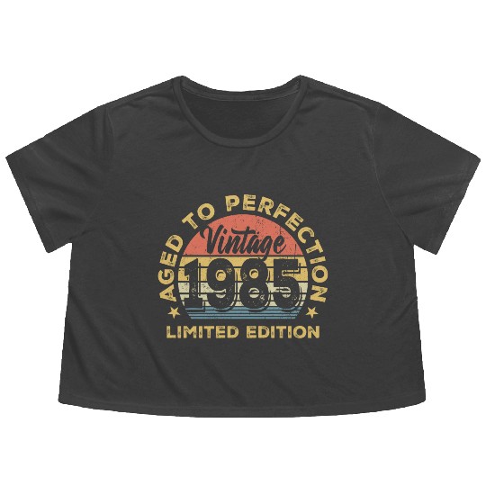 Aged to perfection 1985 Flowy Cropped Tees