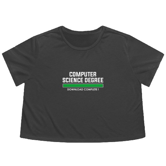computer science degree Flowy Cropped Tees