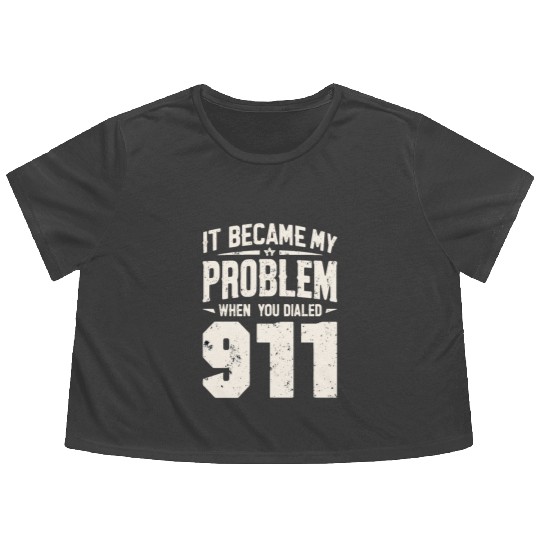 911 Dispatcher Operator Emergency Radio Dispatch Flowy Cropped Tees