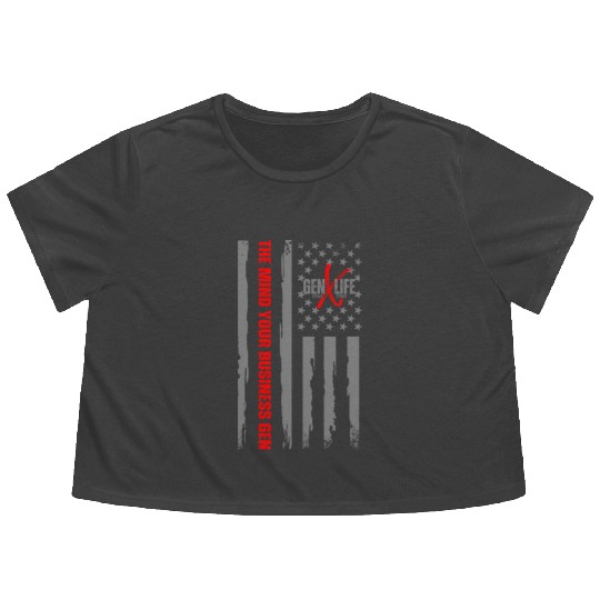 GEN X LIFE The Mind Your Business Gen Flowy Cropped Tees