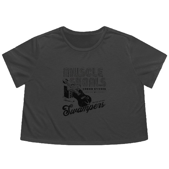 Vintage Muscle Shoals Guitar Flowy Cropped Tees