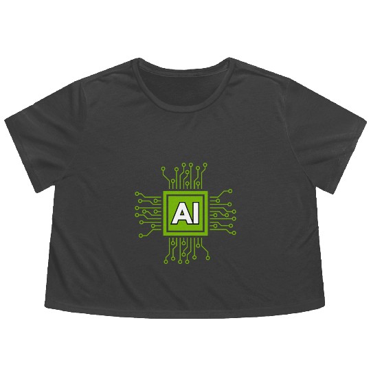 ARTIFICIAL INTELLIGENCE AI Flowy Cropped Tees