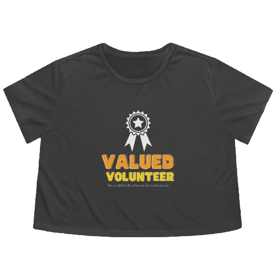 Volunteer Appreciation Ribbon Flowy Cropped Tees