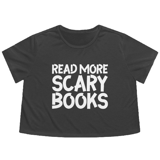 Read More Scary Books Flowy Cropped Tees