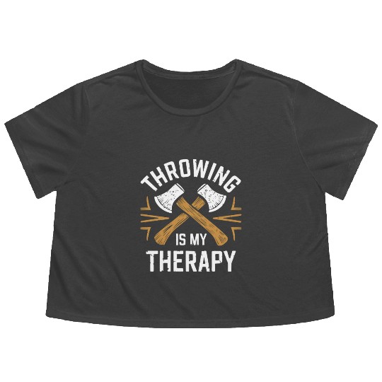 Axe Throwing Enthusiasts Championship Precision Flowy Cropped Tees