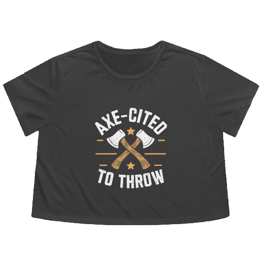 Axe Throwing Enthusiasts Championship Precision Flowy Cropped Tees