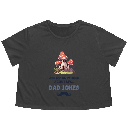 Dad Joke Enthusiast Flowy Cropped Tees