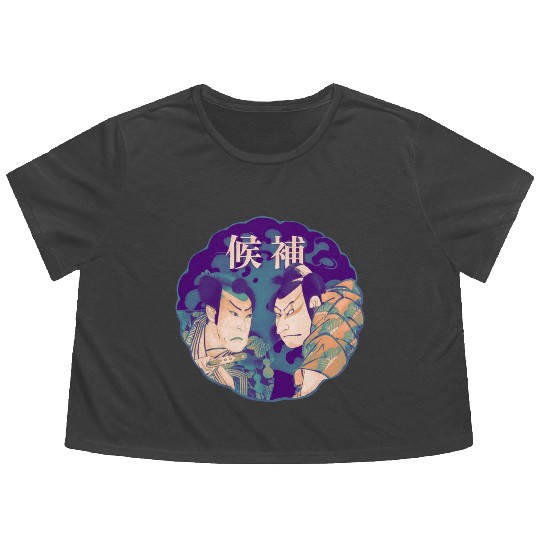Two Samurai Warriors are in a duel Flowy Cropped Tees