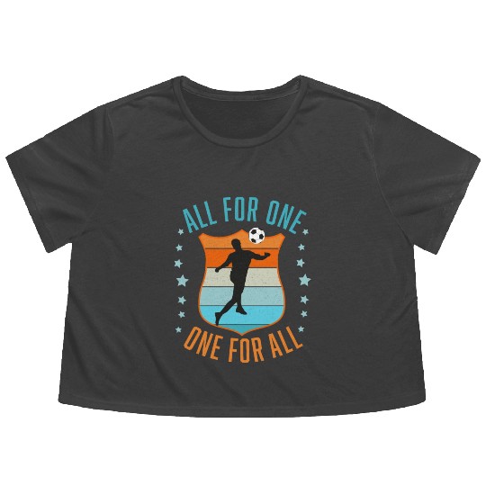 Soccer Team Spirit Flowy Cropped Tees