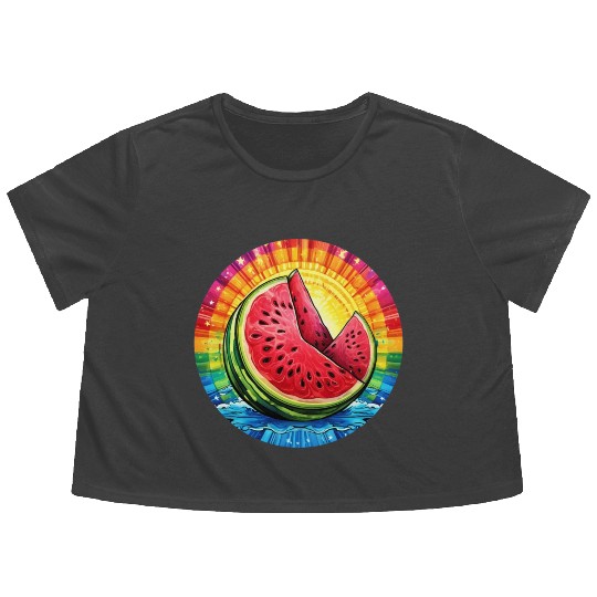 LGBTQ Melon Flowy Cropped Tees