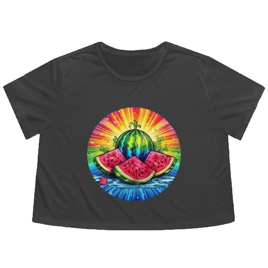 LGBTQ Melon Flowy Cropped Tees