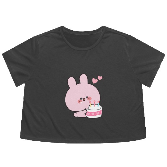 Pink's Birthday Delight Flowy Cropped Tees
