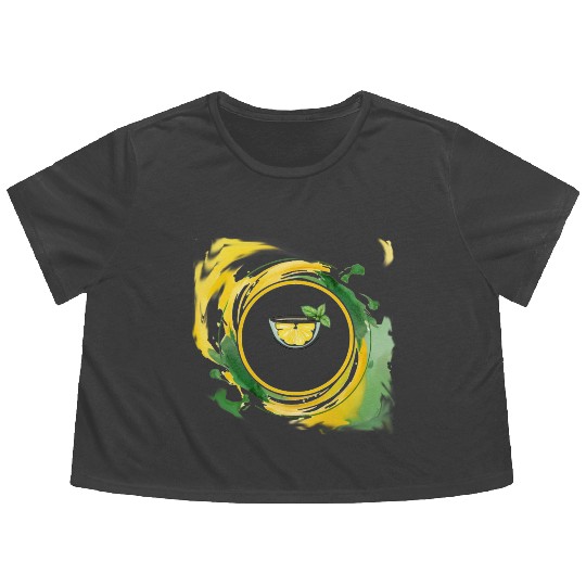Lemonade in a Glass Flowy Cropped Tees