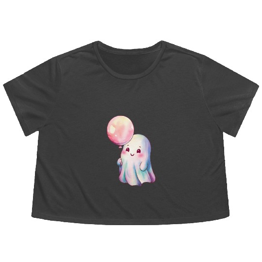 Balloon and Boo Flowy Cropped Tees