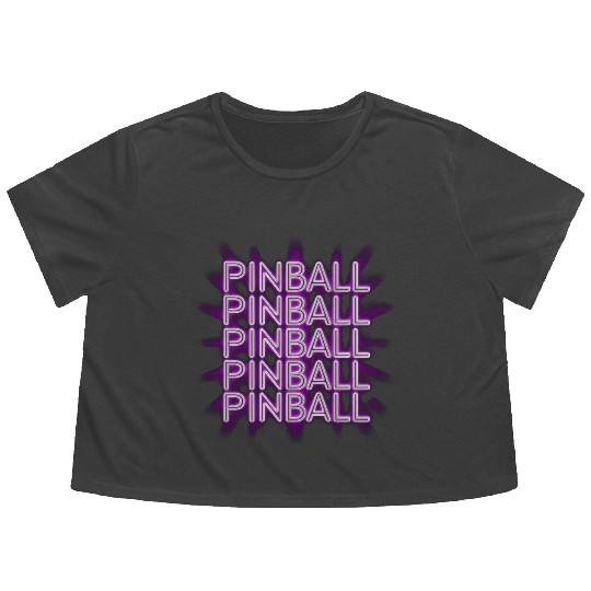 Pinball Purple Neon Flowy Cropped Tees