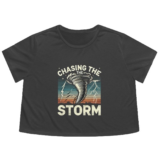 Tornado Chasing Adventures: Embrace Nature's Fury Flowy Cropped Tees