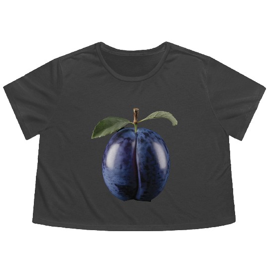 Blackberry Realistic Flowy Cropped Tees