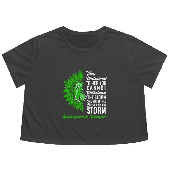 Motivational Storm Gastroparesis Awareness Flowy Cropped Tees