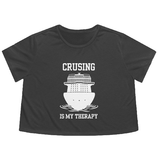 Funny Cruise Carnival Cruising Sea Classic Flowy Cropped Tees