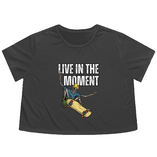 Skater's Live in the Moment Inspiration Flowy Cropped Tees