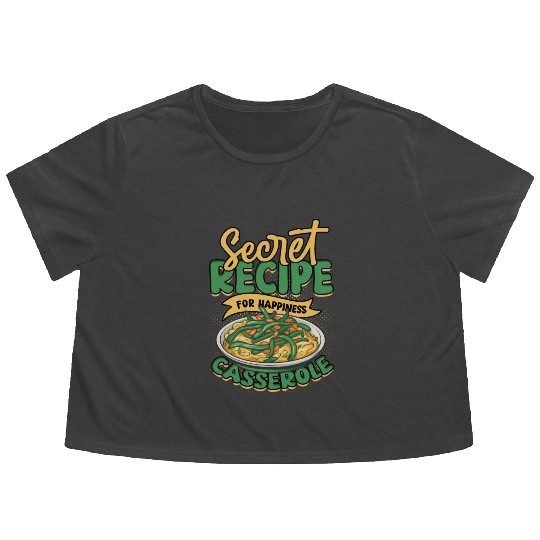 Green Bean Casserole Flowy Cropped Tees